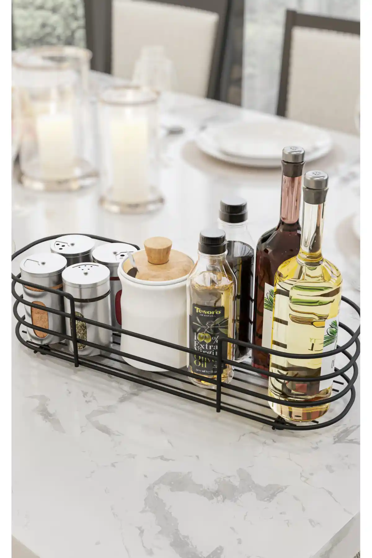 Modern ve Çok Amaçlı Bino Yağdanlık Servis Standı Ev ve Mutfak Kullanımı İçin