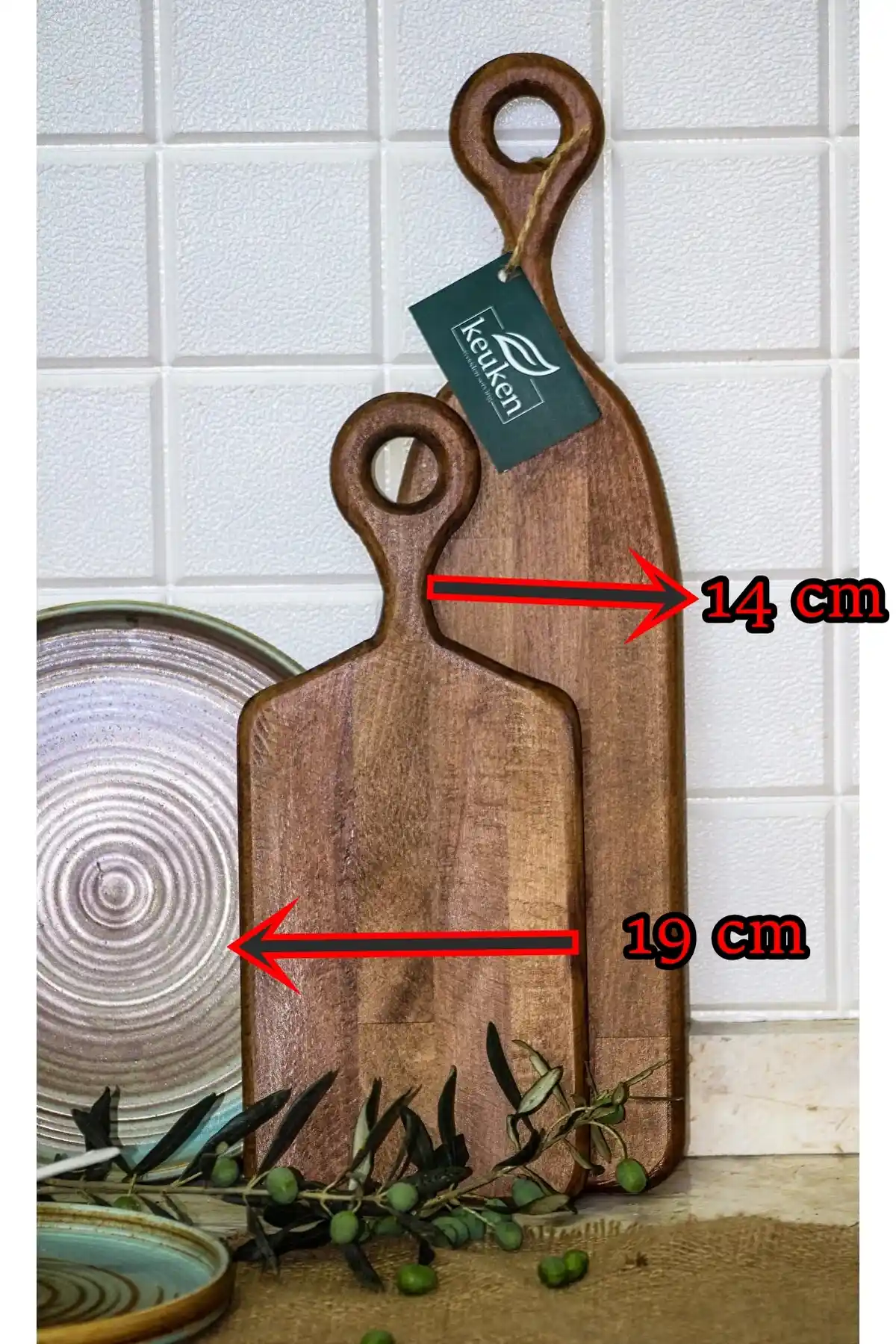 Nordic Style ve Keukenwood Koyu Ceviz Kesme ve Servis Tahtası Seti: Estetik ve Fonksiyonellik Bir Arada