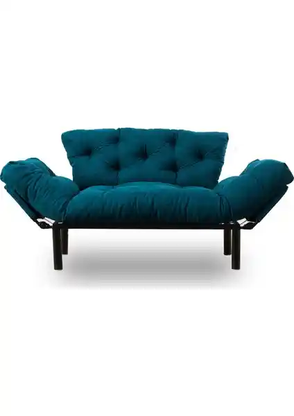 Pafu Nitta İkili Yataklı Koltuk Petrol Renkli Modern ve Çok Fonksiyonlu Tasarım