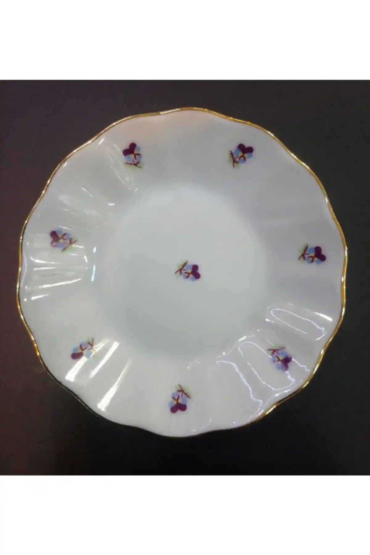 Porland Hercai Desenli 12'li Çay Tabağı - Dayanıklı ve Estetik Türk Motifleri ile Şık Sofralar