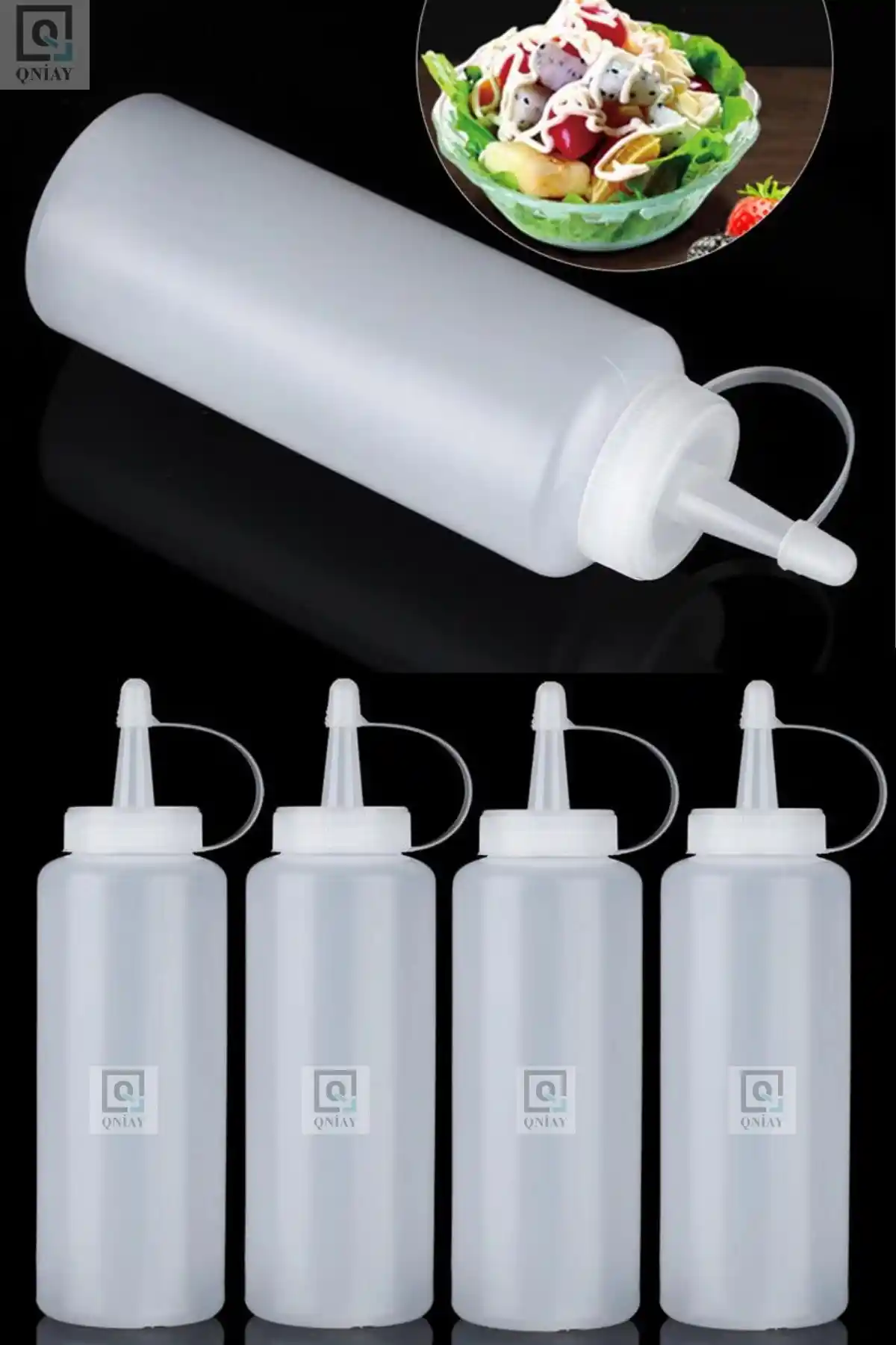 Qnıay Lüx Şef Şişesi Kapaklı Salata Sosu: Pratik ve Hijyenik Saklama Çözümü