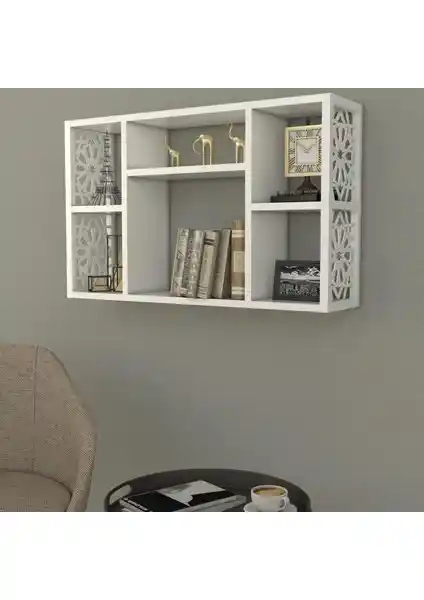 Remaks Terek Dekoratif Duvar Rafı Beyaz Modern İç Mekanlar İçin Şık ve Dayanıklı Tasarım