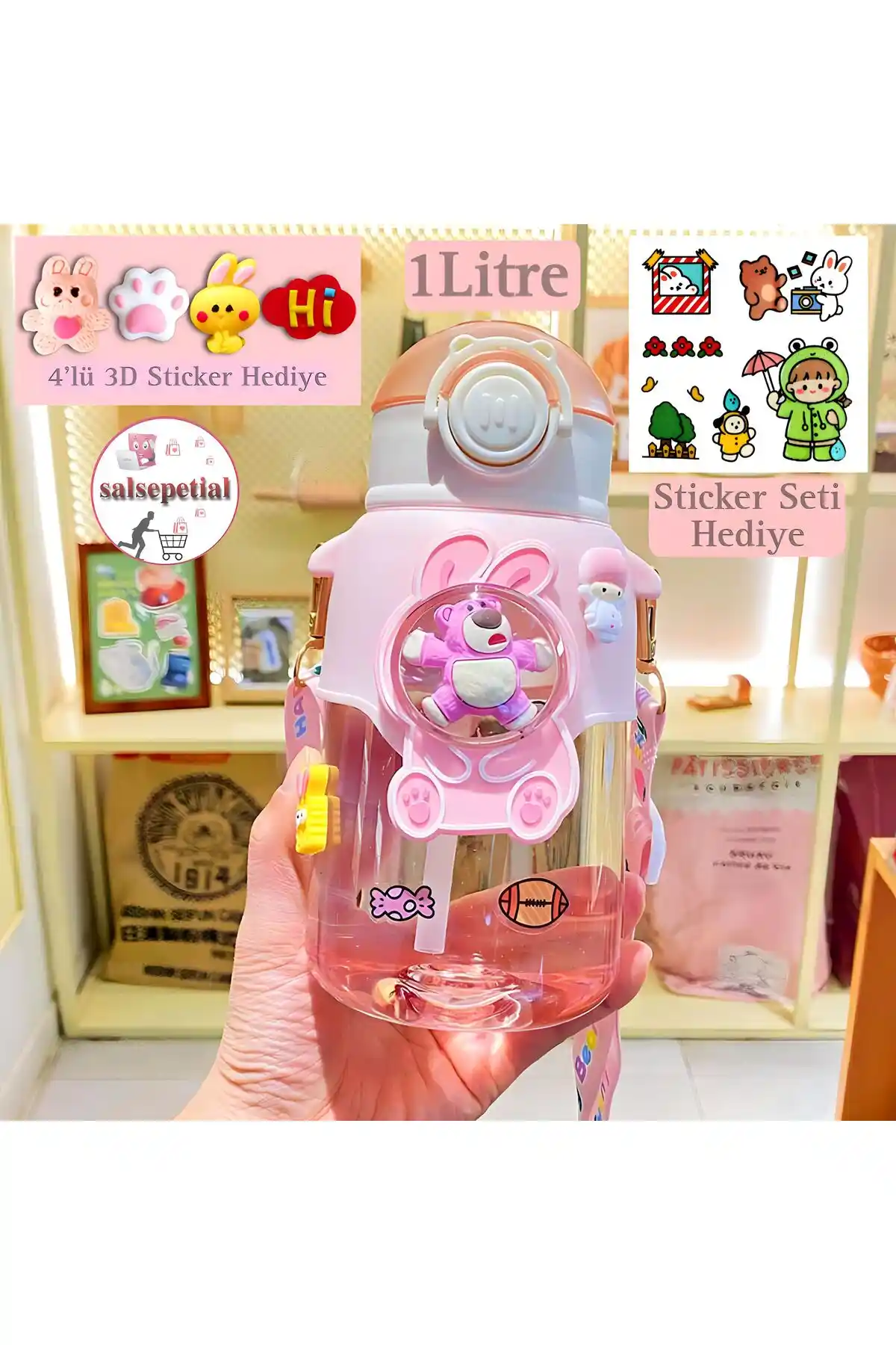 Salsepetial Ayıcık Su Matarası: Sevimli ve Pratik Tasarımıyla Günlük Kullanım İçin Ideal