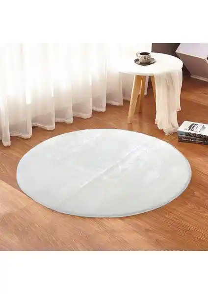 Sarar 80x80 cm Yuvarlak Düz Renk Peluş Halı: Estetik ve Fonksiyonellik Bir Arada