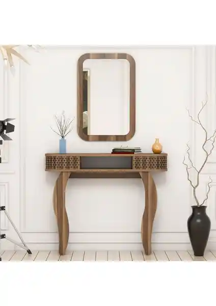 Variant Damla Aynalı Dresuar Kahverengi Estetik ve Dayanıklı İç Mekan Dekorasyonu İçin