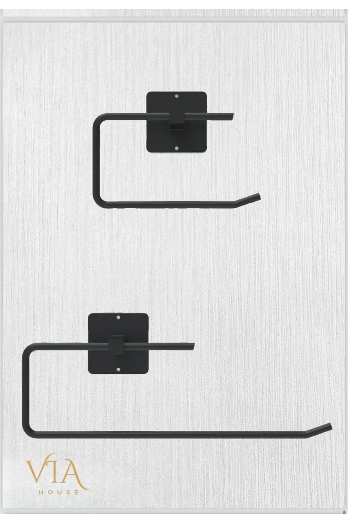 VİE HOUSE Siyah Rulo Kağıt Havluluk ve Peçetelik Seti Modern ve Dayanıklı Tasarım