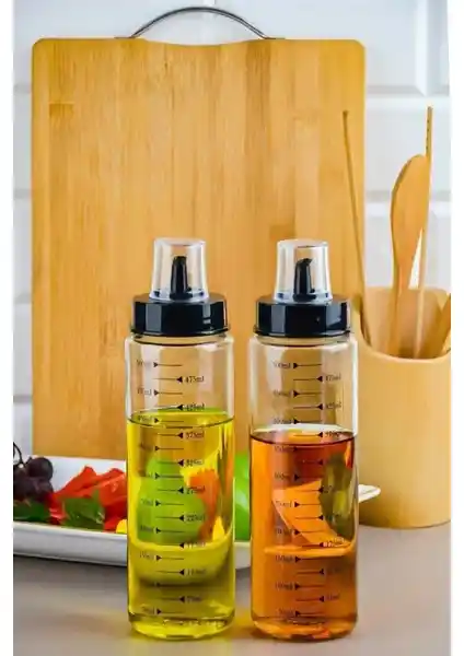 VIP Gross 2'li Borosilikat Yağdanlık Seti - Şık ve Dayanıklı Mutfak Gereçleri