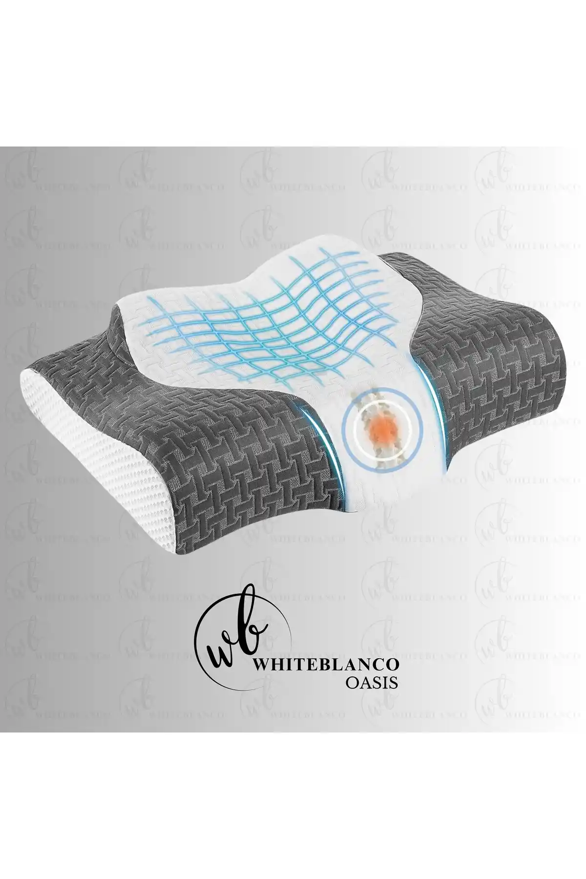 WHITEBLANCO Oasis Ortopedik Deluxe Yastık: Boyun ve Omuz Rahatlığı İçin Yüksek Kalite Çözüm