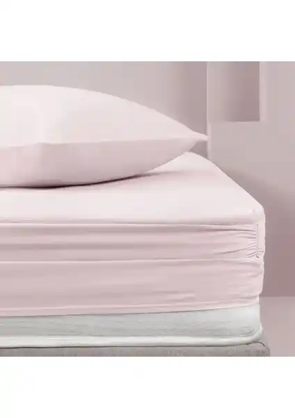 Yataş Bedding Noah Lastikli Çarşaf Pudra Renk 90x190 cm Yatak Uyumu ve Kalitesi