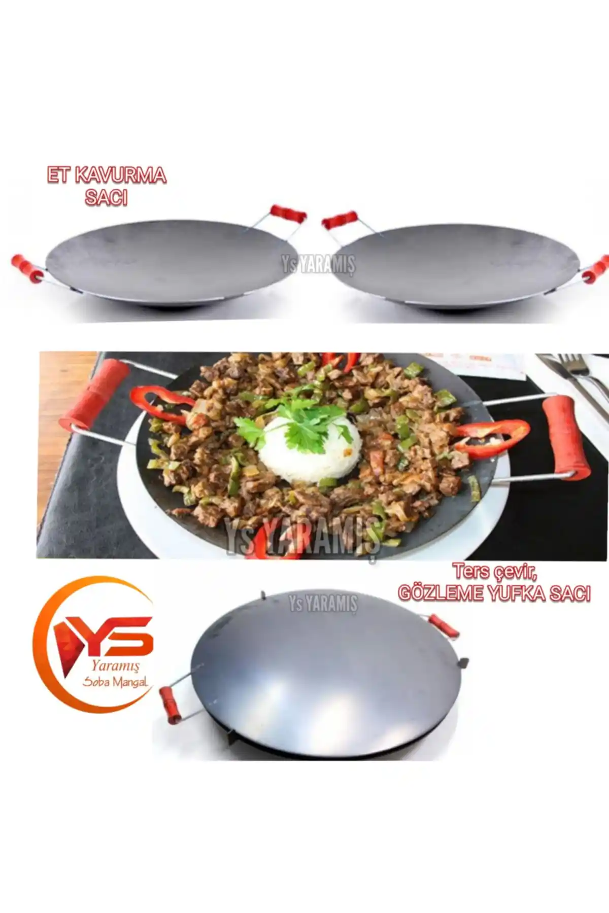 Ys YARAMIŞ 40 cm Wok Tava: Çok Yönlü ve Dayanıklı Pişirme Aracı