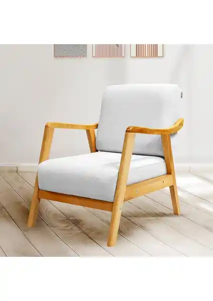 Zem Favela Bohem Berjer: Natürel Ahşap ve Kırık Beyaz Renk ile Şık Oturma Çözümü