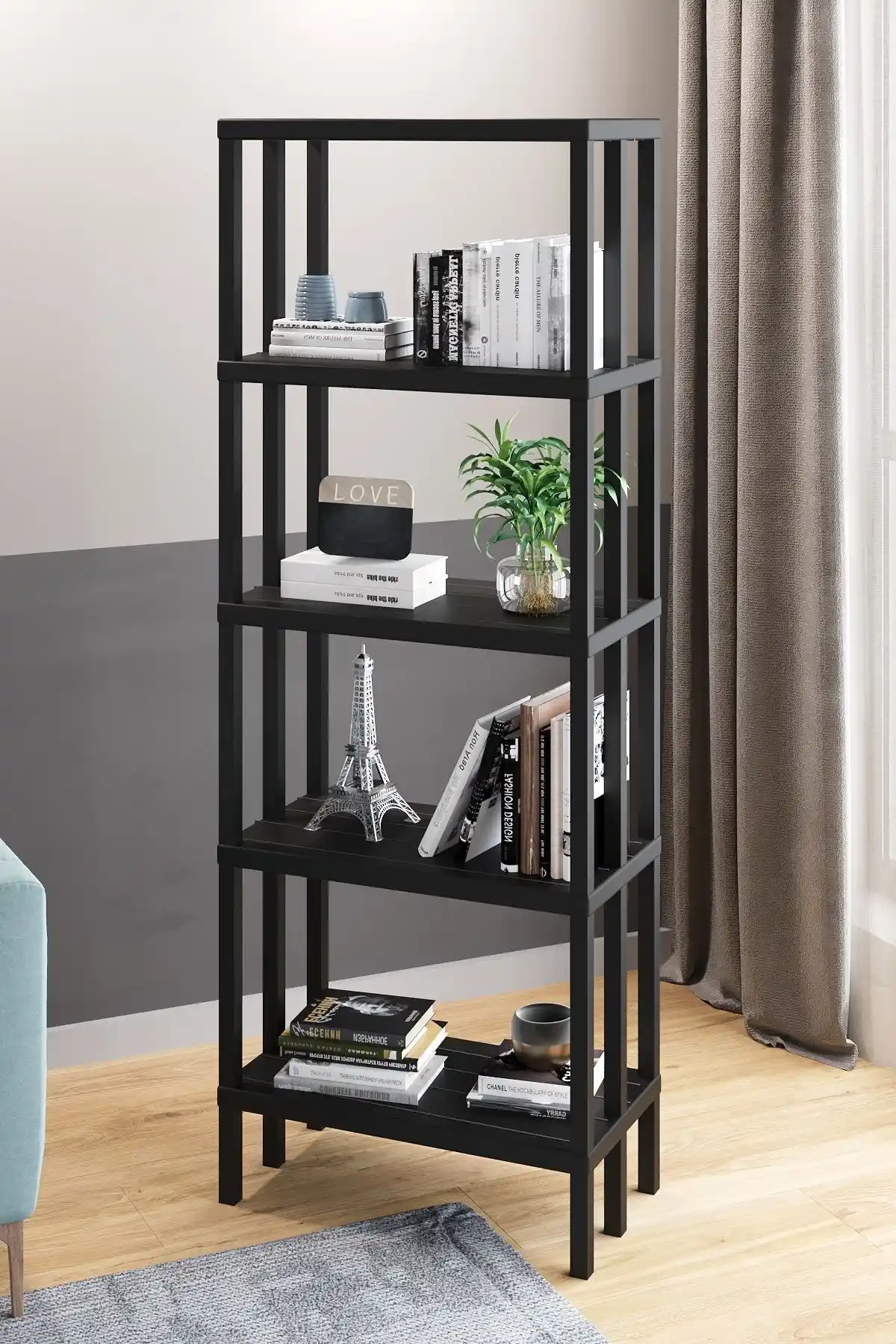 Armarks 5 Raflı Plastik Kitaplık Modern ve Şık Depolama Çözümü