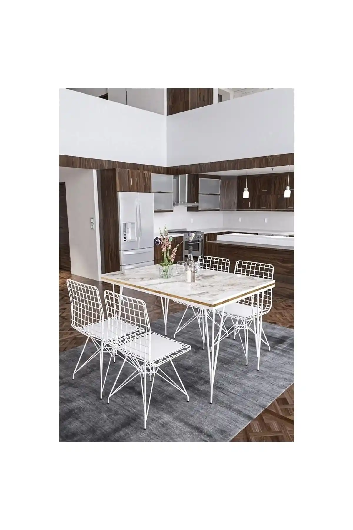 Avvio 80x120 Kardelen Mutfak Masası Takımı: Modern Tasarım ve Dayanıklılık Özellikleri