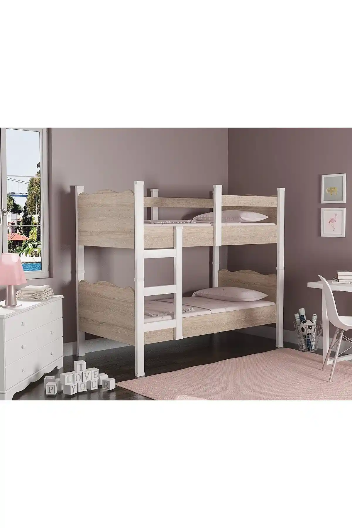 Baby Darling Çocuk Odası Ranzası: Modern ve Çok Yönlü Kullanım Özellikleri