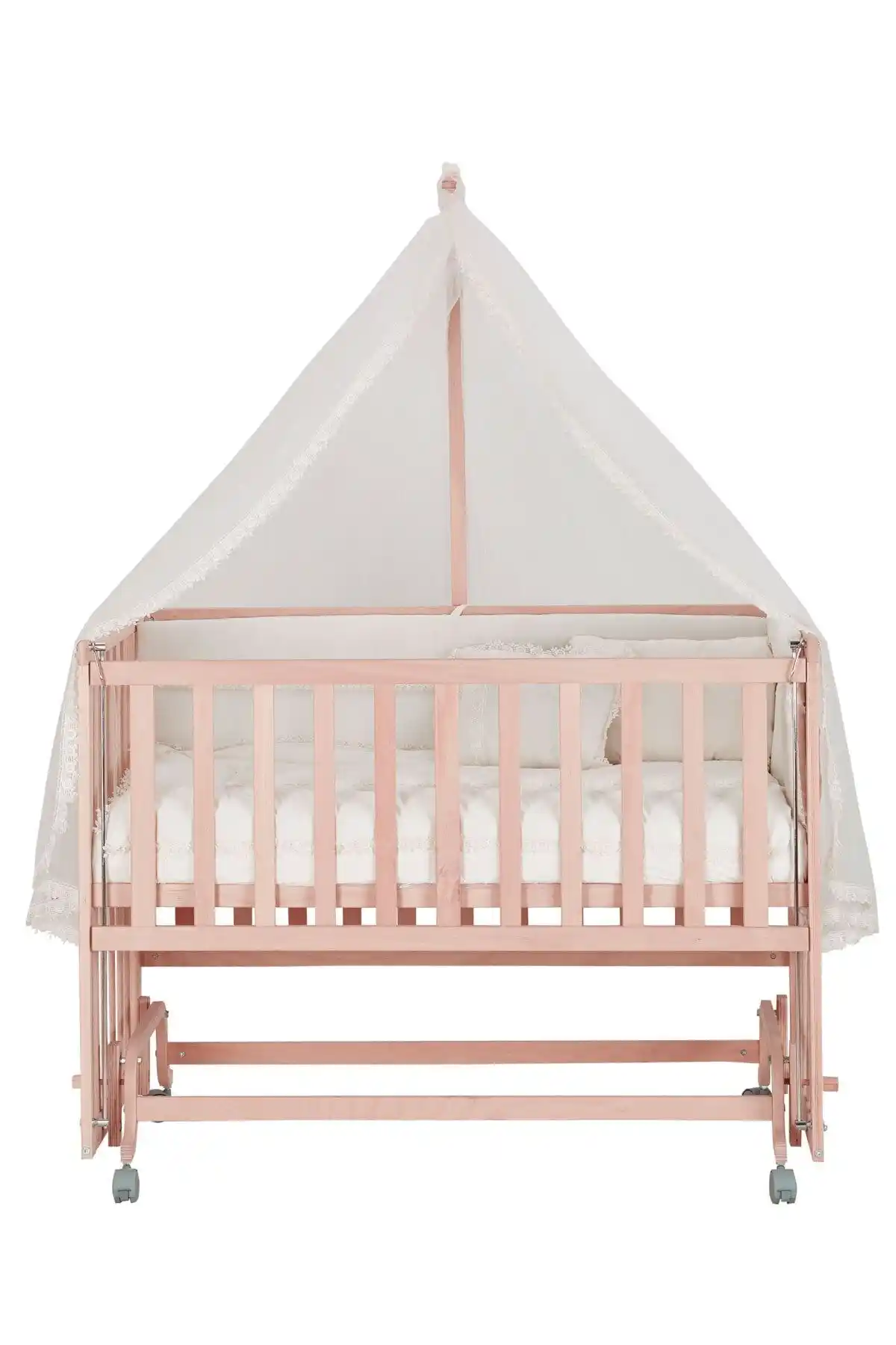 Babycom Naturel Ahşap Sallanır Anne Yanı Beşik: Güvenli ve Estetik Bebek Uyku Çözümü