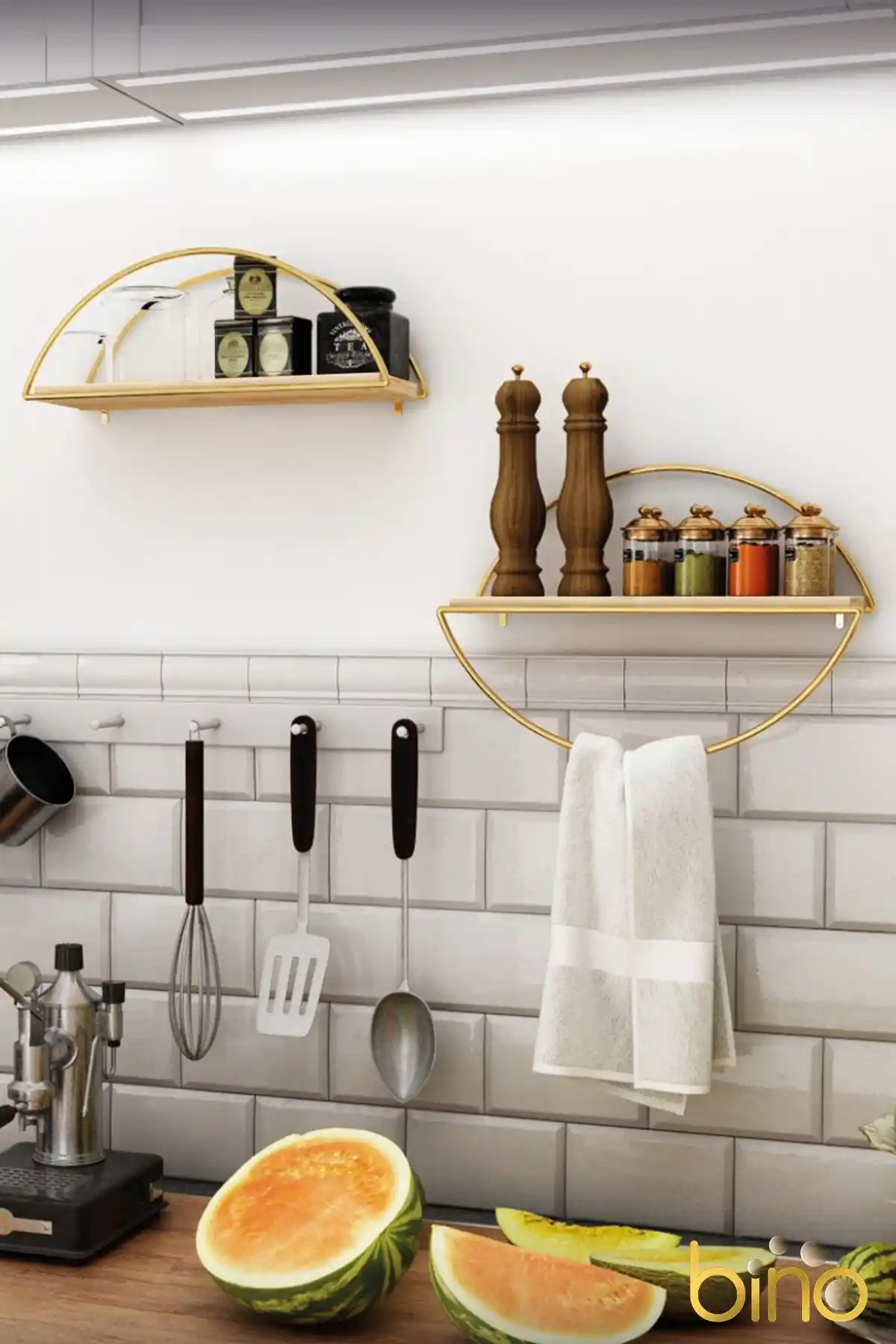 Bino Duvar Rafı Dekoratif Seti Modern ve Şık Tasarımıyla Mekanlara Zarif Dokunuş