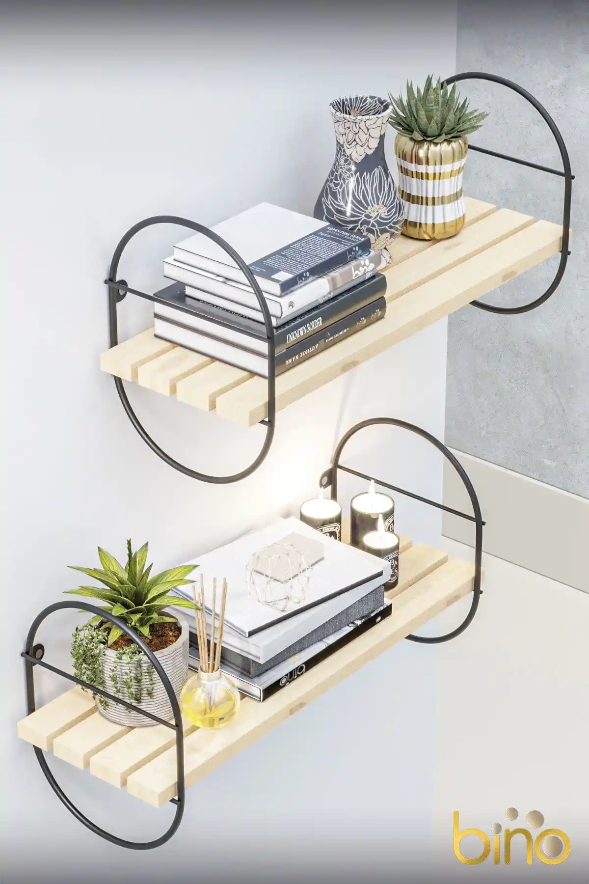 Bino Duvar Rafı Modern Tasarımı ve Dayanıklılığıyla Dekorasyonunuza Şıklık Katıyor