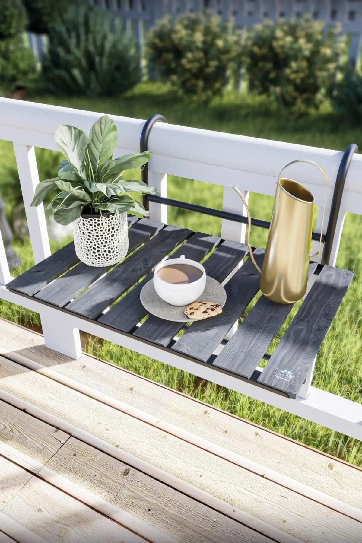 Bino Katlanır Yükseklik Ayarlı Askılı Masa ile Balkonlarınızı Fonksiyonel ve Şık Hale Getirin