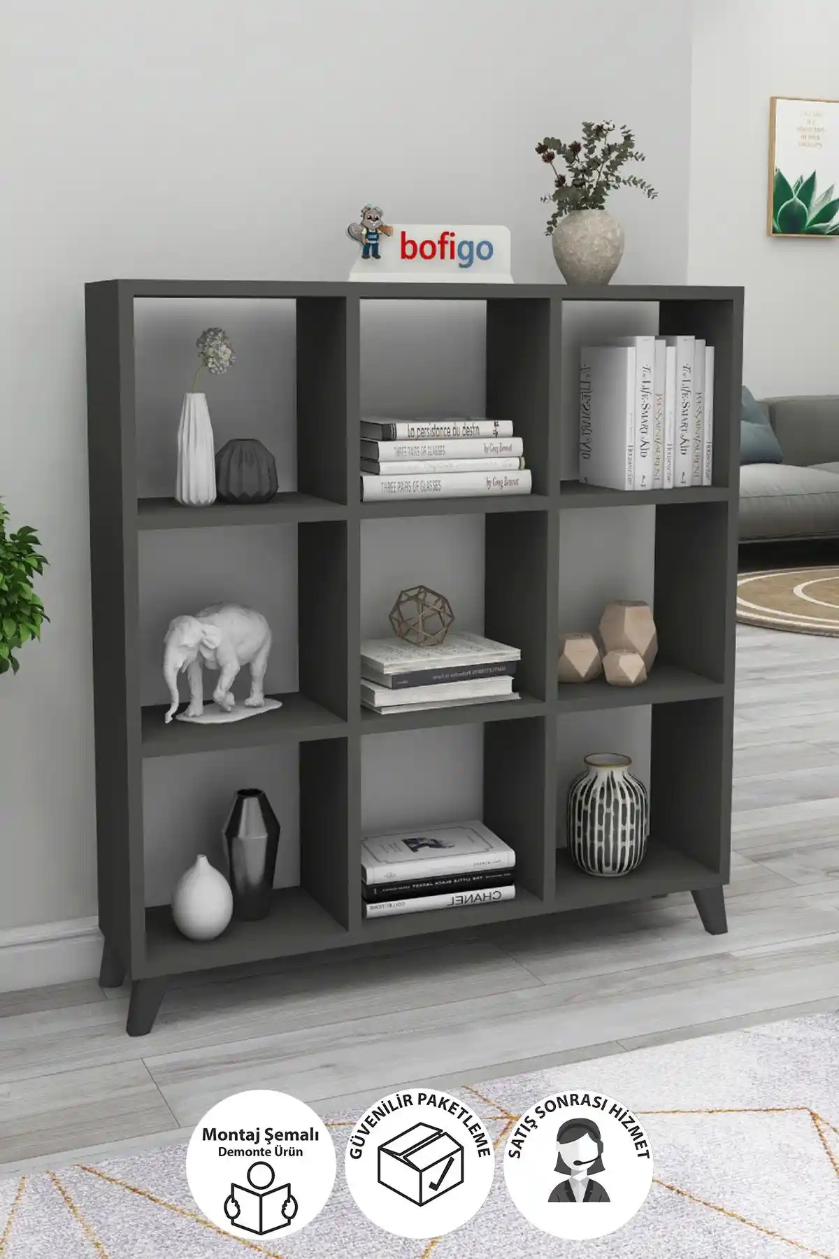 Bofigo Küp Kitaplık: Modern ve Fonksiyonel Depolama Çözümü İçin Uygun Tasarım