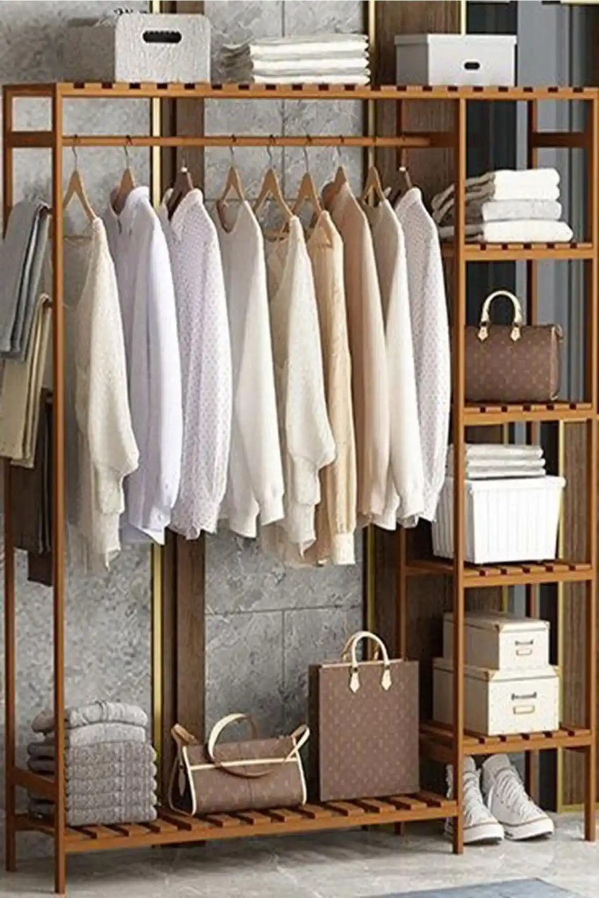 BRK Design Trend Ahşap Açık Gardrop: Modern ve Estetik Çözüm, Dayanıklılık ve Kullanışlılık