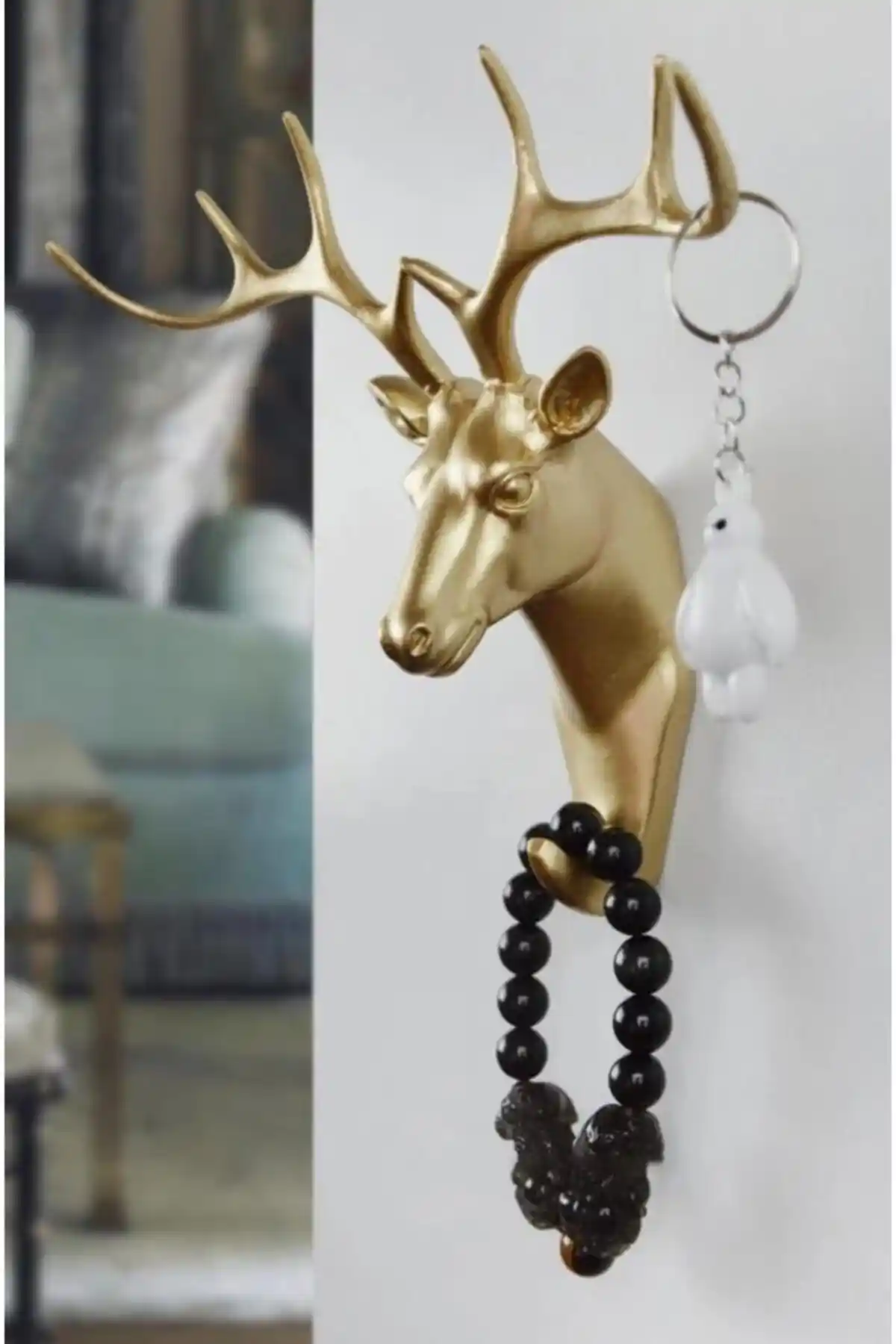 CajuArt Geyik Boynuz Duvar Dekor Askılık: Modern ve Otantik Tasarım ile Pratik Kullanım