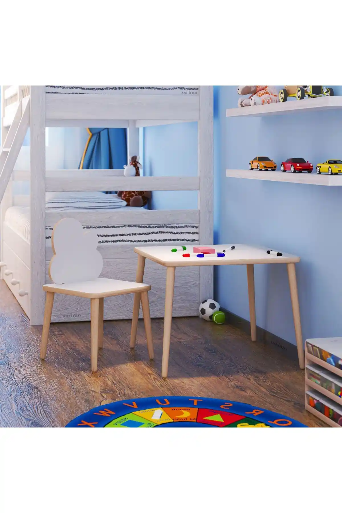 Çocuk Çalışma Masası Alparslan Piril: Modern ve Ergonomik Tasarım Özellikleri