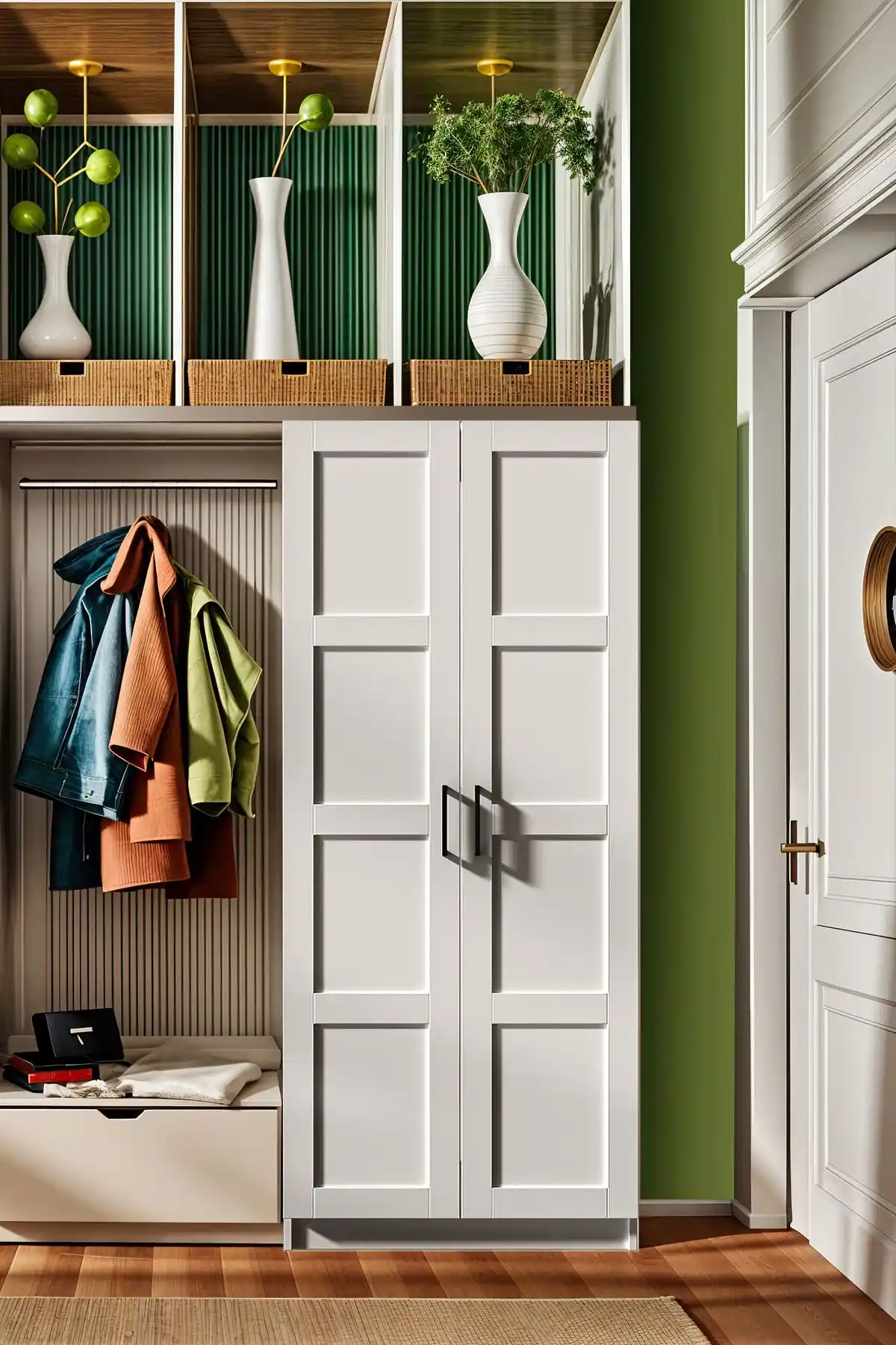 DEKOREX Prt211 Beyaz Portmanto Modern ve Dayanıklı Giriş Mobilyası