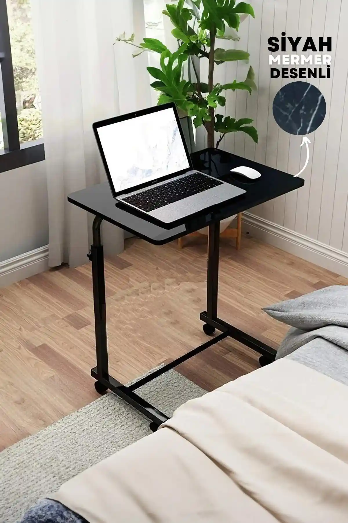 Depolife Tekerlekli Laptop Çalışma Masası: Ergonomik ve Taşınabilir Çok Fonksiyonlu Çözüm