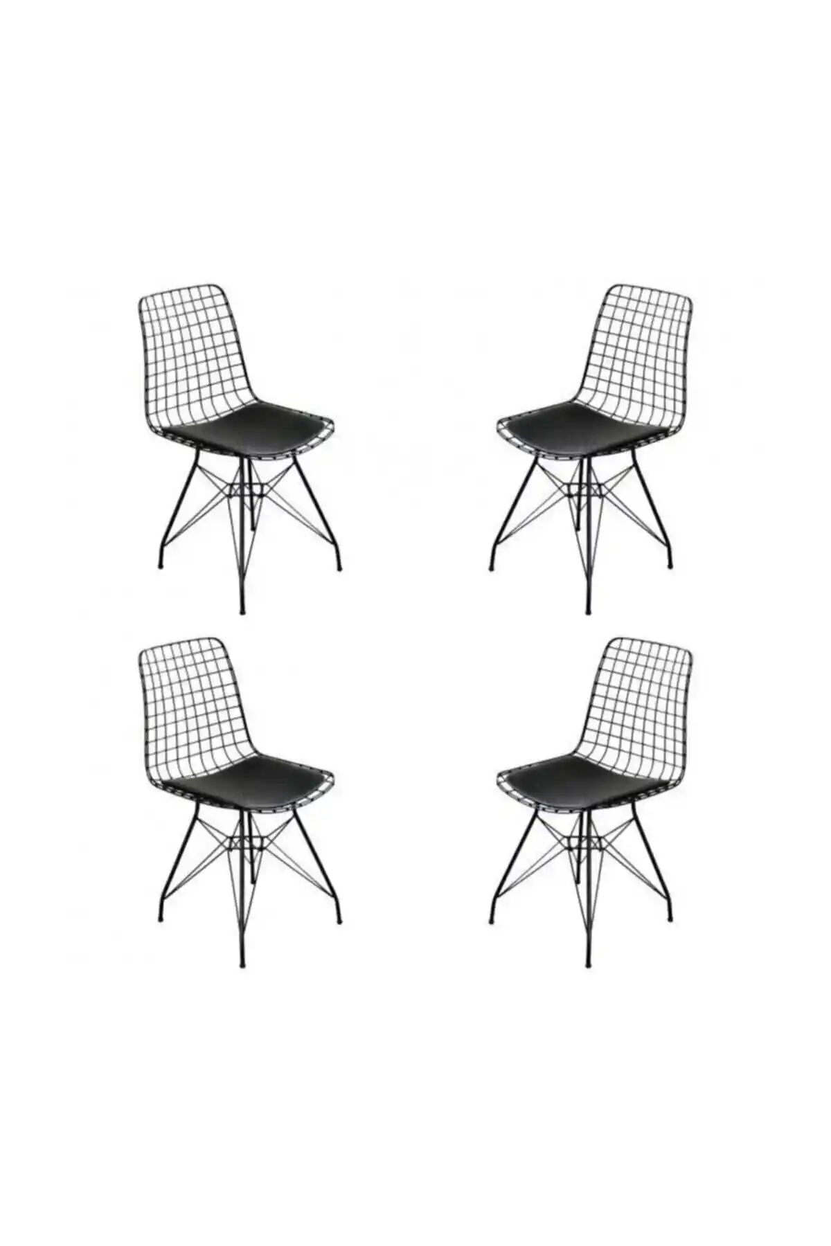 Duru Çeyiz Sandalyeleri 4'lü Set: Estetik ve Kullanışlı Modern Metal Sandalyeler