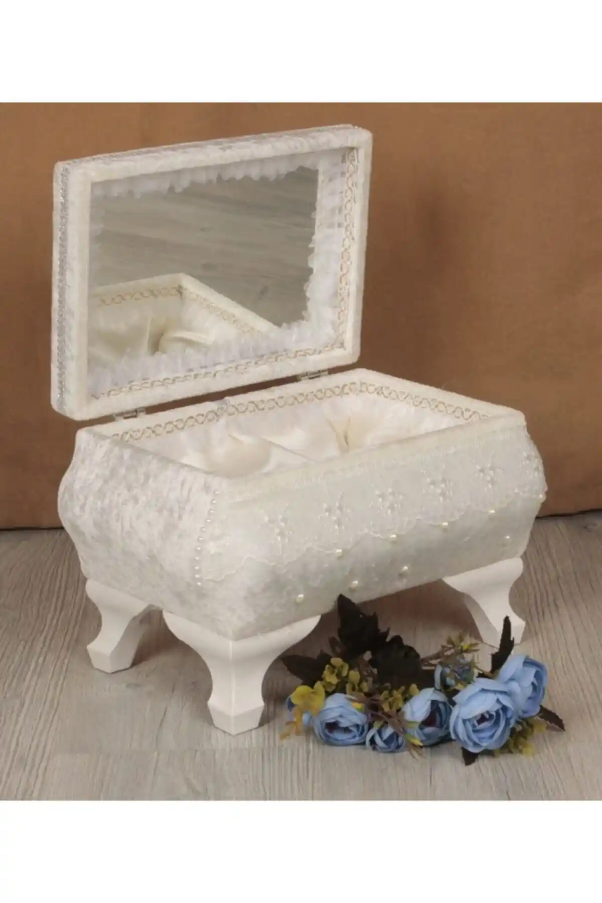 EnesSan<dı>k Gelin Aynalı Çeyiz Makyaj San<dı>ğı Estetik ve Fonksiyonellik Bir Arada