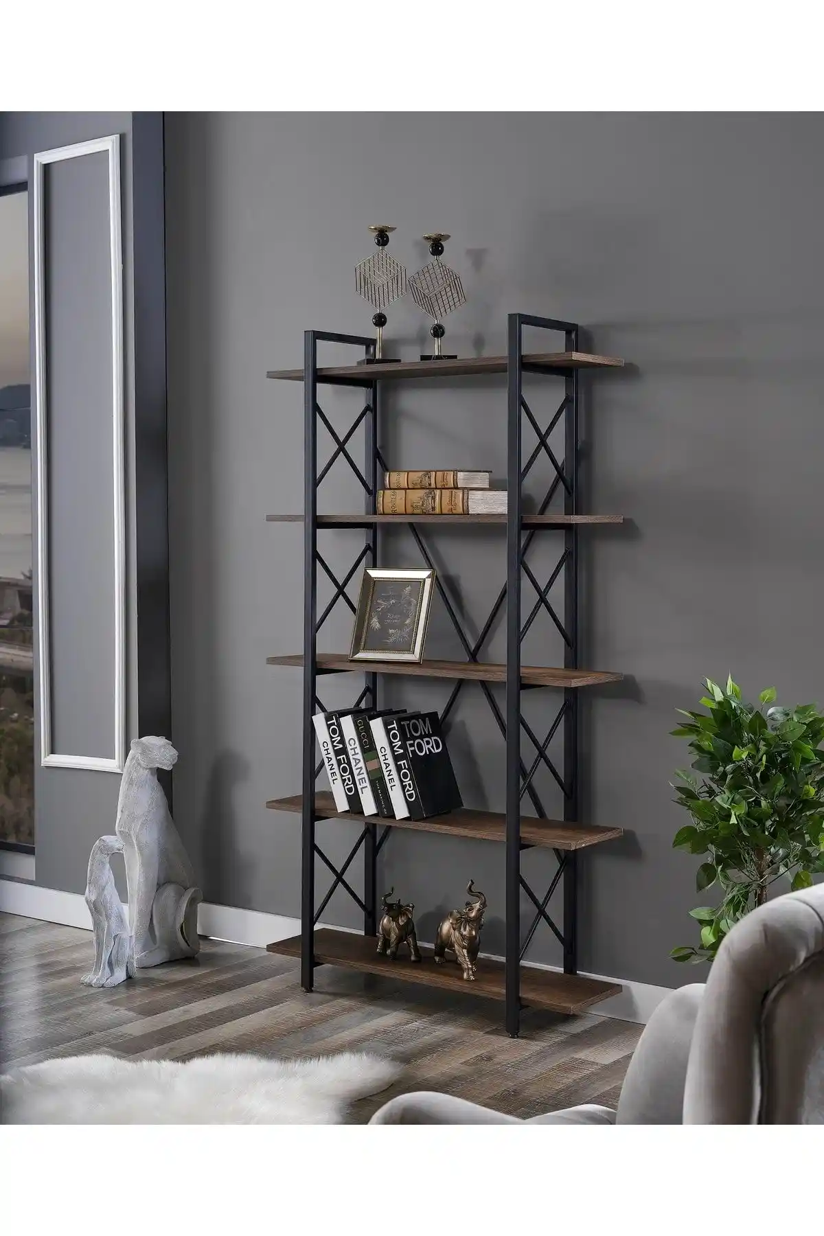 Evdesa Metal Kitaplık: Modern ve Dayanıklı Siyah Dekoratif Raf Çözümü