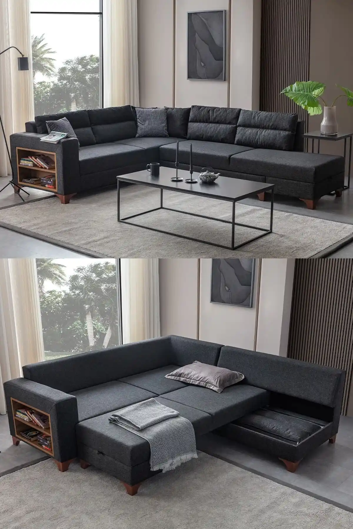 Eymense Tloft Köşe Koltuk Takımı Antrasit: Modern Tasarım ve Dayanıklılık Özellikleri