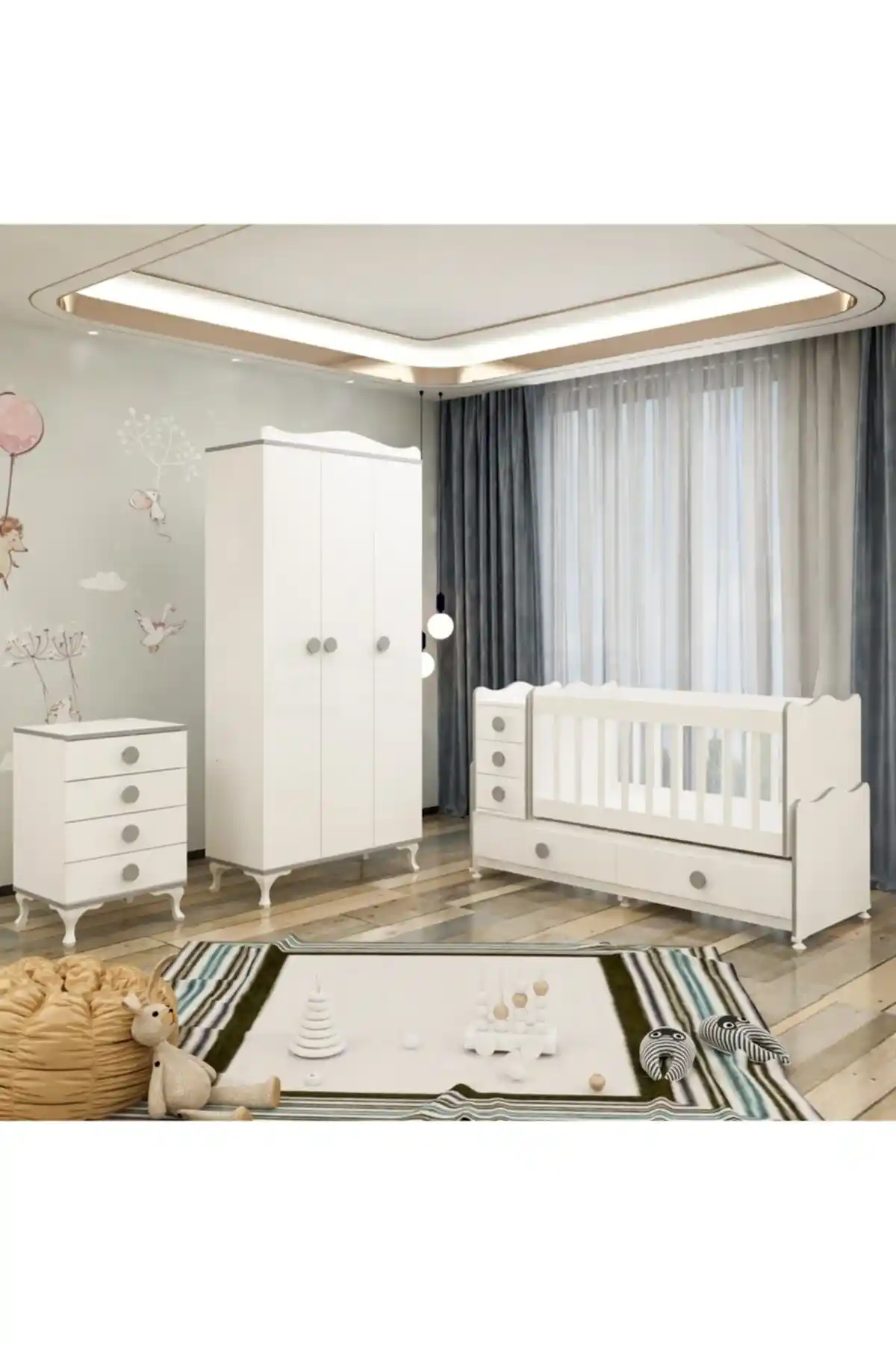 Garaj Home Melina Yılz Bebek Odası Takımı: Modern ve Country Stilinin Şık Buluşması