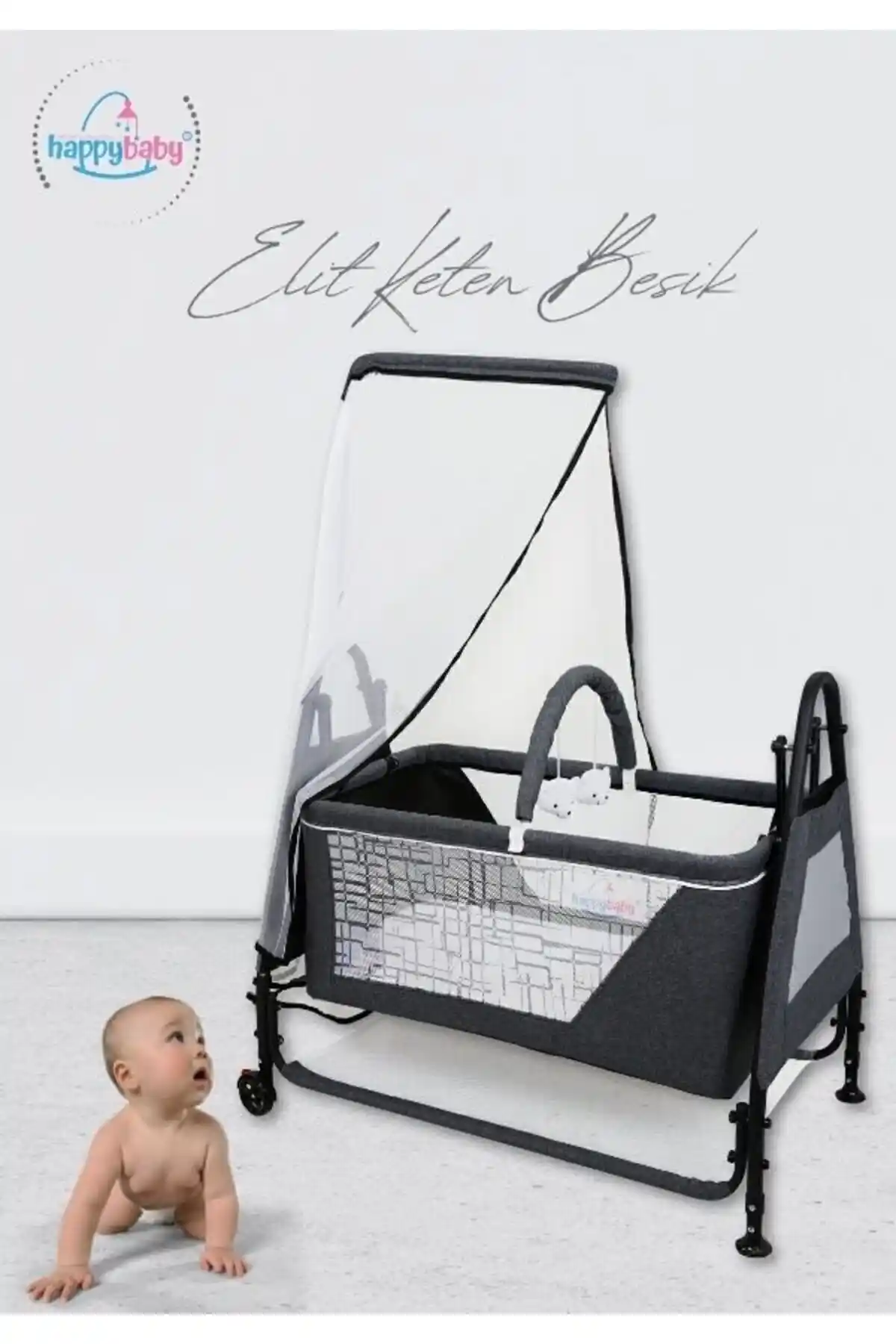 Happy Baby Elit Keten Beşik: Güvenli ve Şık Bebek Uyku Çözümü