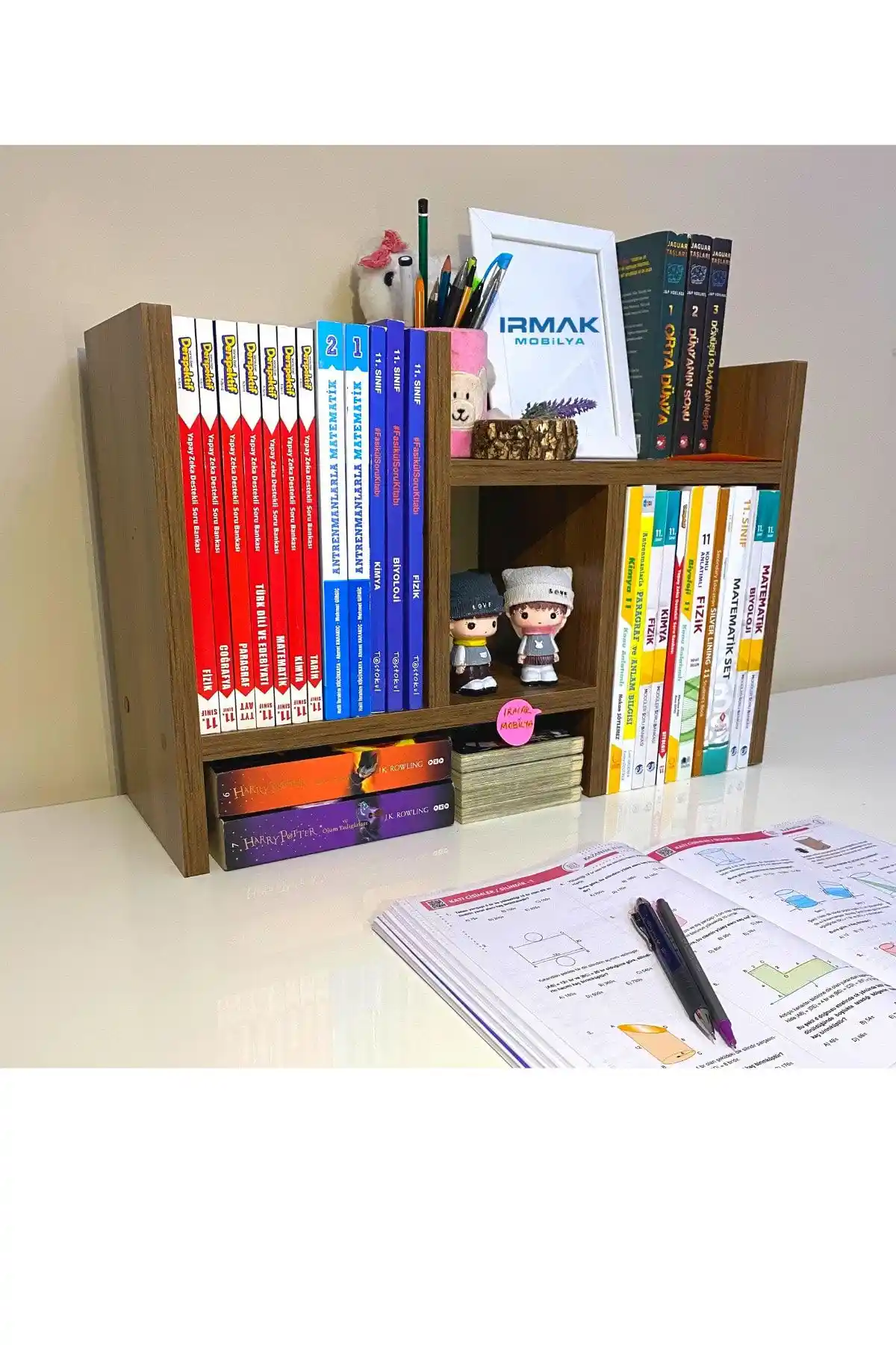 IRMAK MOBİLYA Tidy Ceviz Ayarlanabilir Kitaplık Modern ve Dayanıklı Tasarım