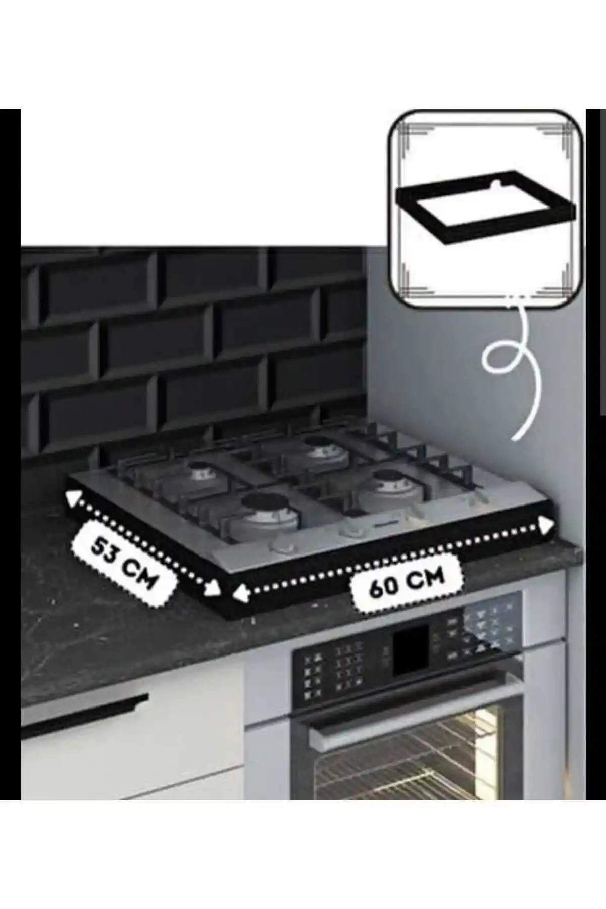 İslamoğlumobilya 60cm Ankastre Ocak Altı MDF Tezgahı Modern ve Şık Mutfak Çözümü