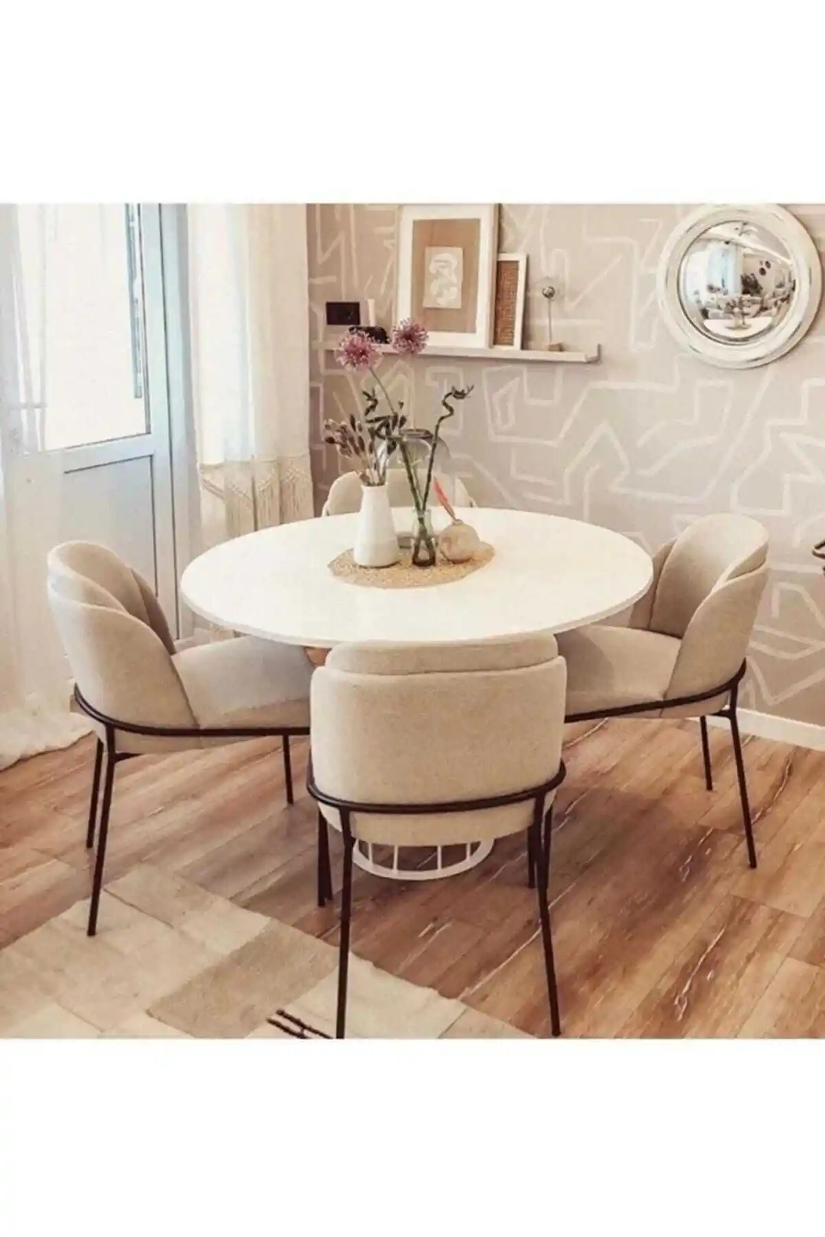 Kaktüs AVM Modern 4'lü Mutfak Sandalyesi Seti Dayanıklı ve Şık Tasarım