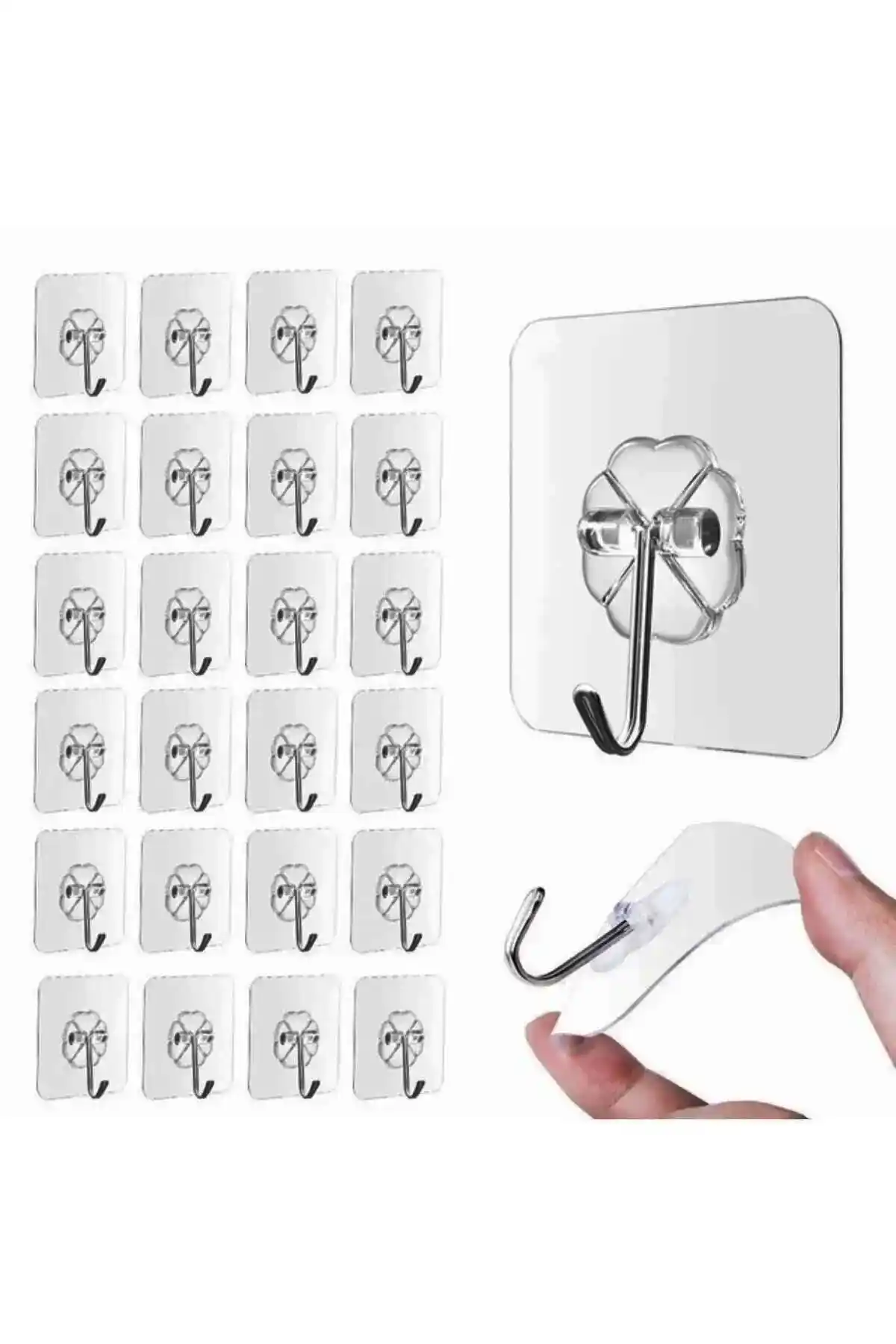 KCA HOME 20 Adet Kapı Duvar Askısı Modern ve Güçlü Pratik Asılama Çözümü