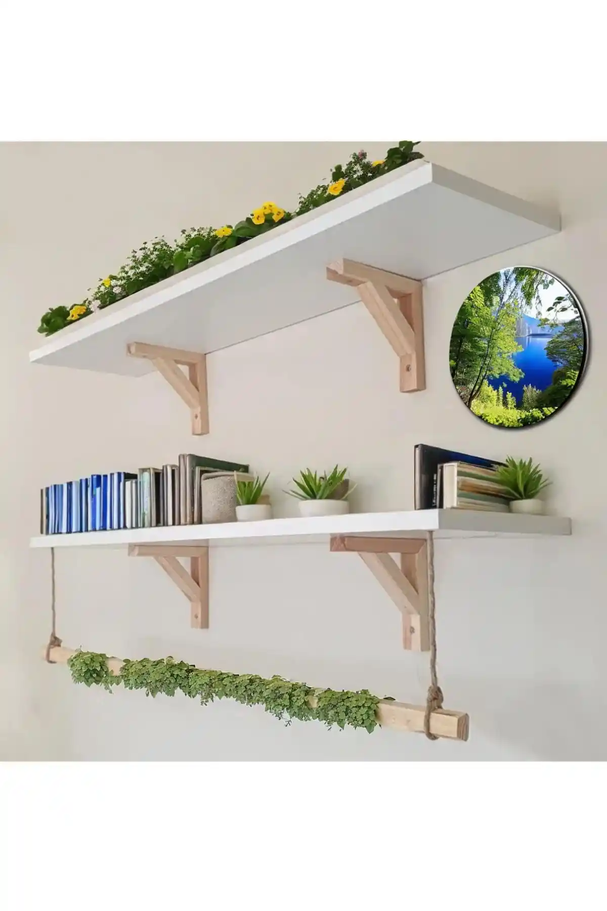 LIUWA Halatlı Ahşap Beyaz Dekoratif Duvar Rafı İncelikleri ve Kullanım Tavsiyeleri