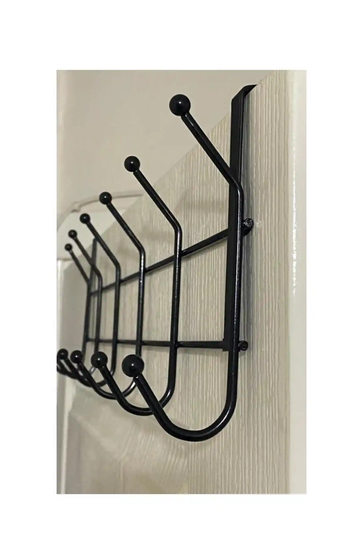 Livonelli Siyah 12 Kancalı Kapı Arkası Askı ile Pratik ve Şık Depolama Çözümü