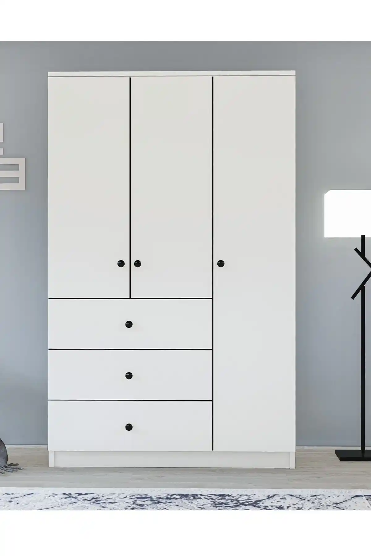 Metalia Gm 308 Ece Lüx 3 Kapak 3 Çekmeceli Modern Gardırop ve Tasarım Özellikleri