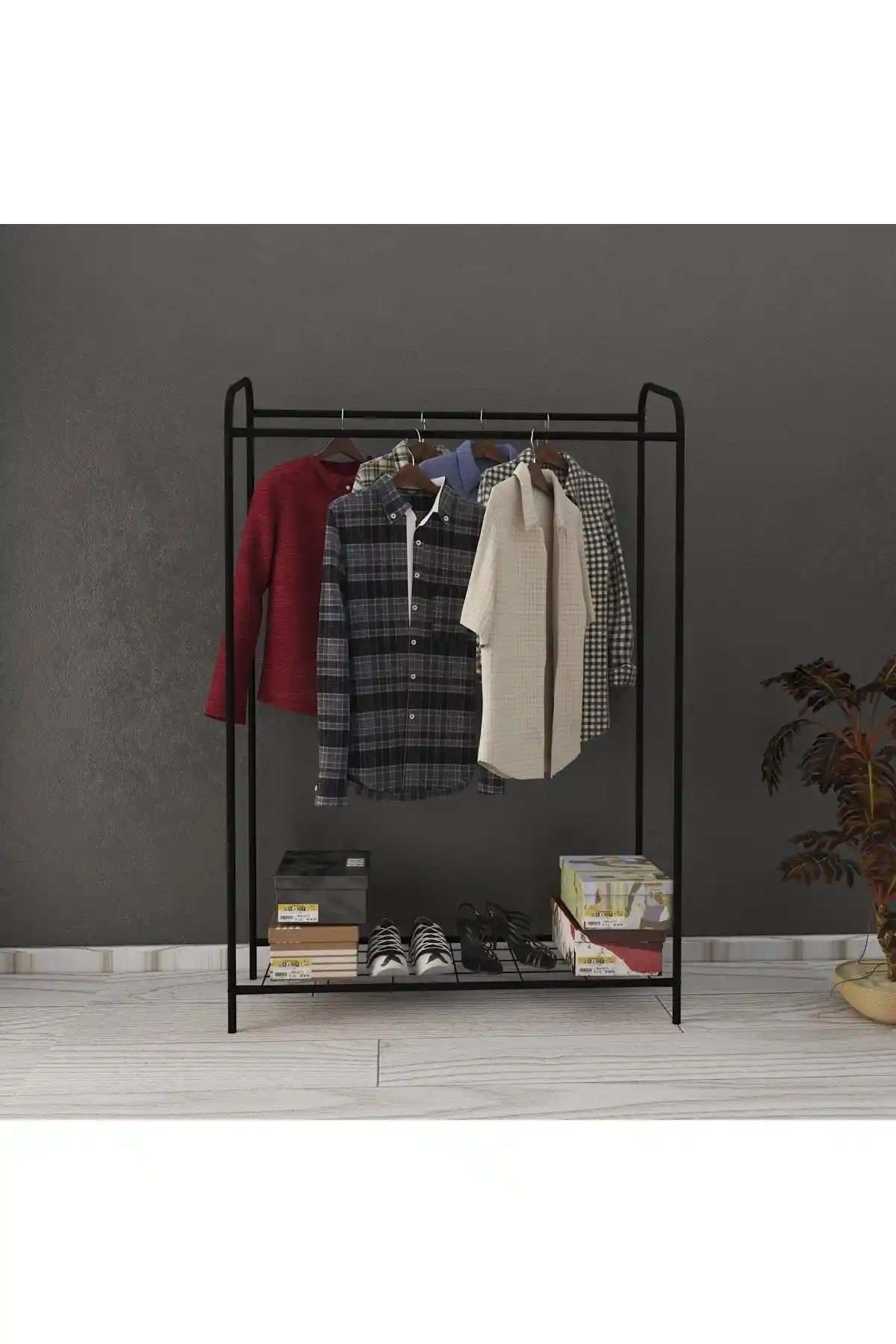 Metallica Concept Armin Çiftli Siyah Elbise Askısı: Dayanıklı ve Estetik Tasarım