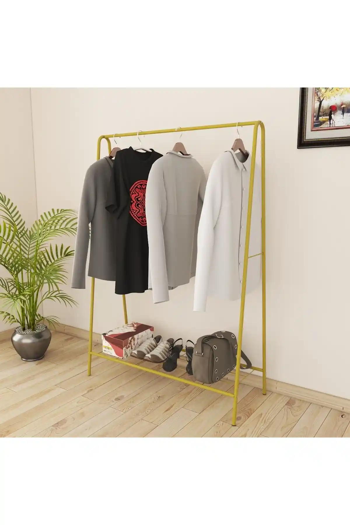 Metallica Concept Oval Telli Gold Askılık Ev ve Ofis Dekorasyonuna Şık Katkı Sağlar