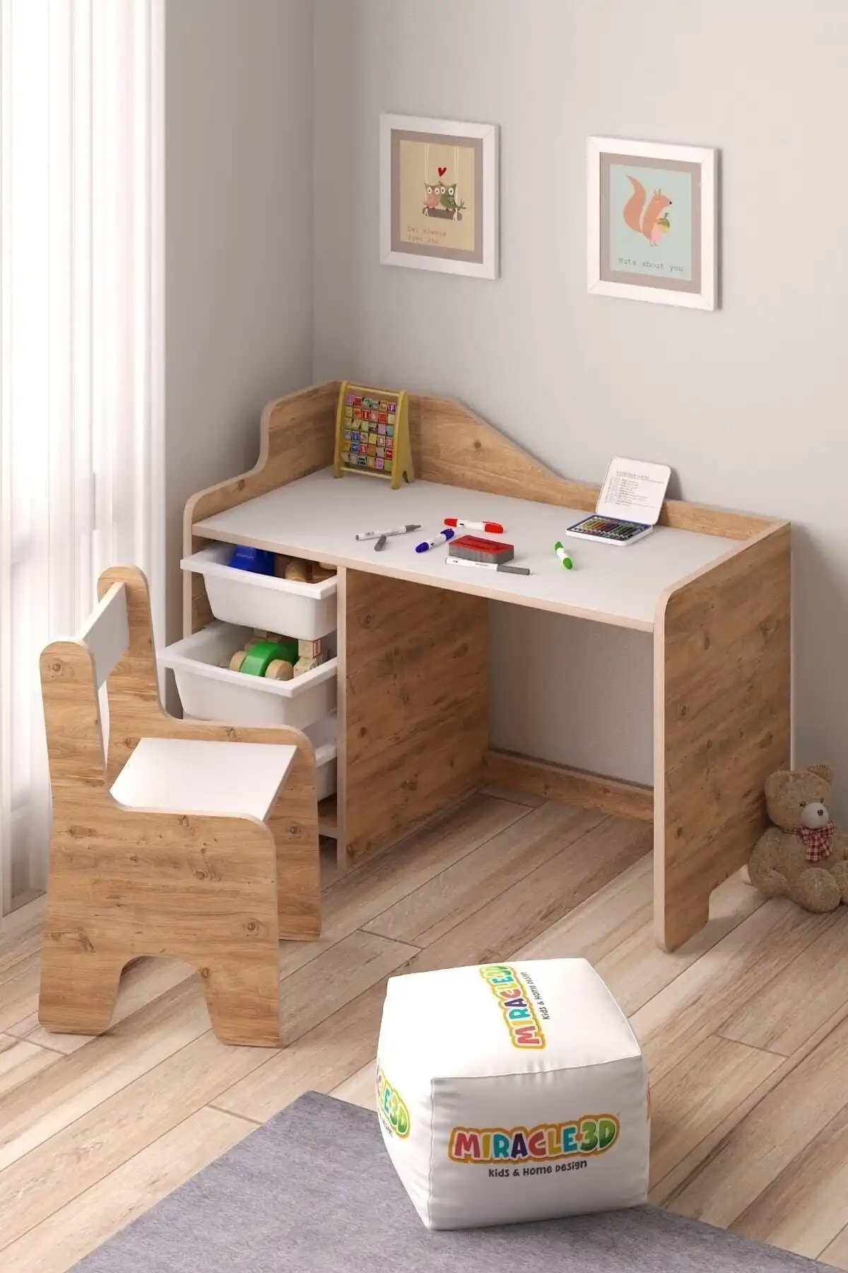 MİRACLE 3D Çocuk Oyun Aktivite Masası Güvenli ve Şık Tasarımıyla Öne Çıkıyor