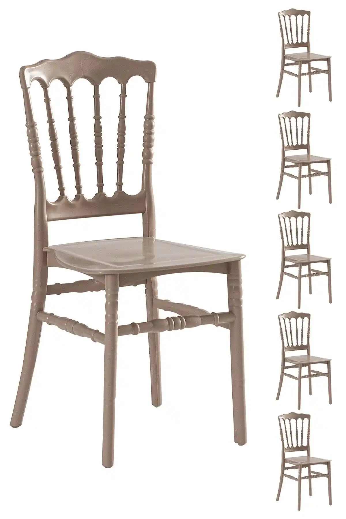 Miray Cappucino 6'lı Sandalye Seti Bahçe ve Balkon İçin Modern ve Dayanıklı Tasarım