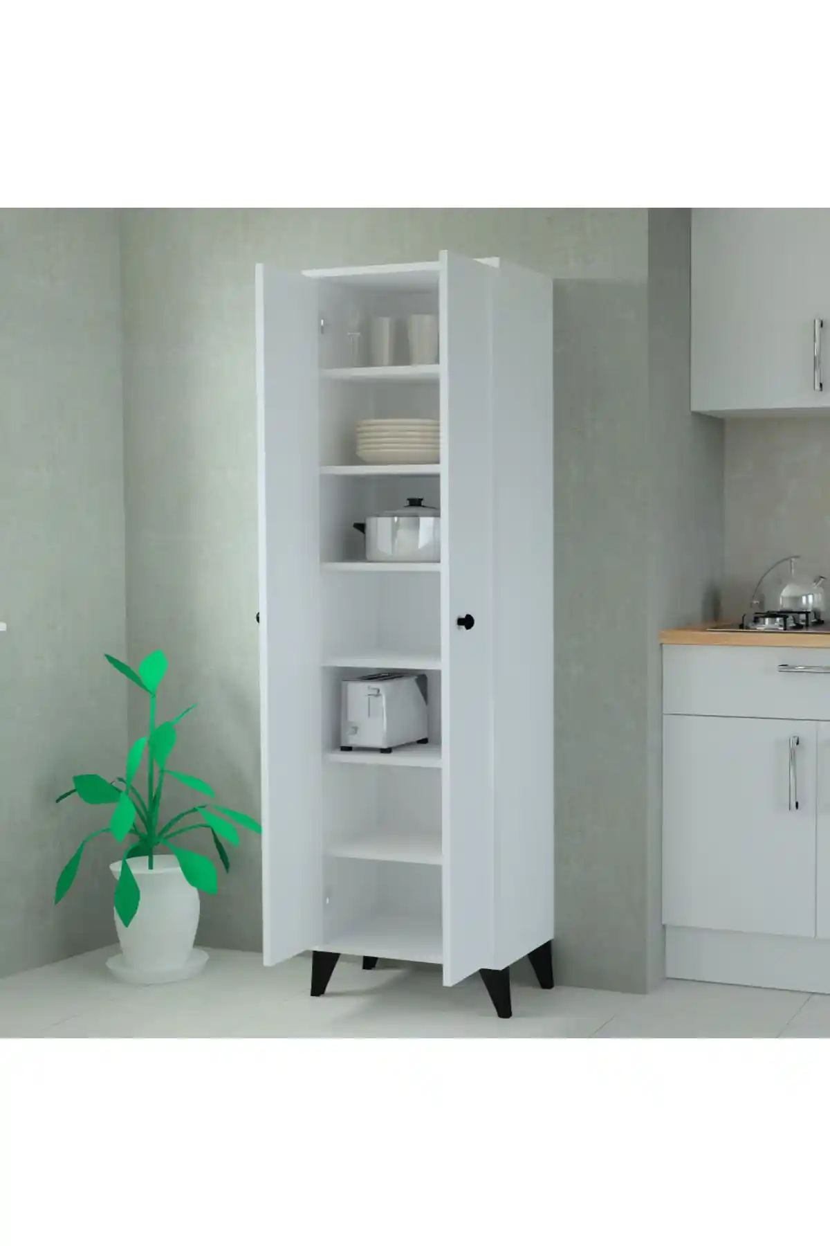 MOBİLİQUE Çok Amaçlı Gözde Kiler Dolabı Modern ve Dayanıklı İç Mekan Depolama Çözümü