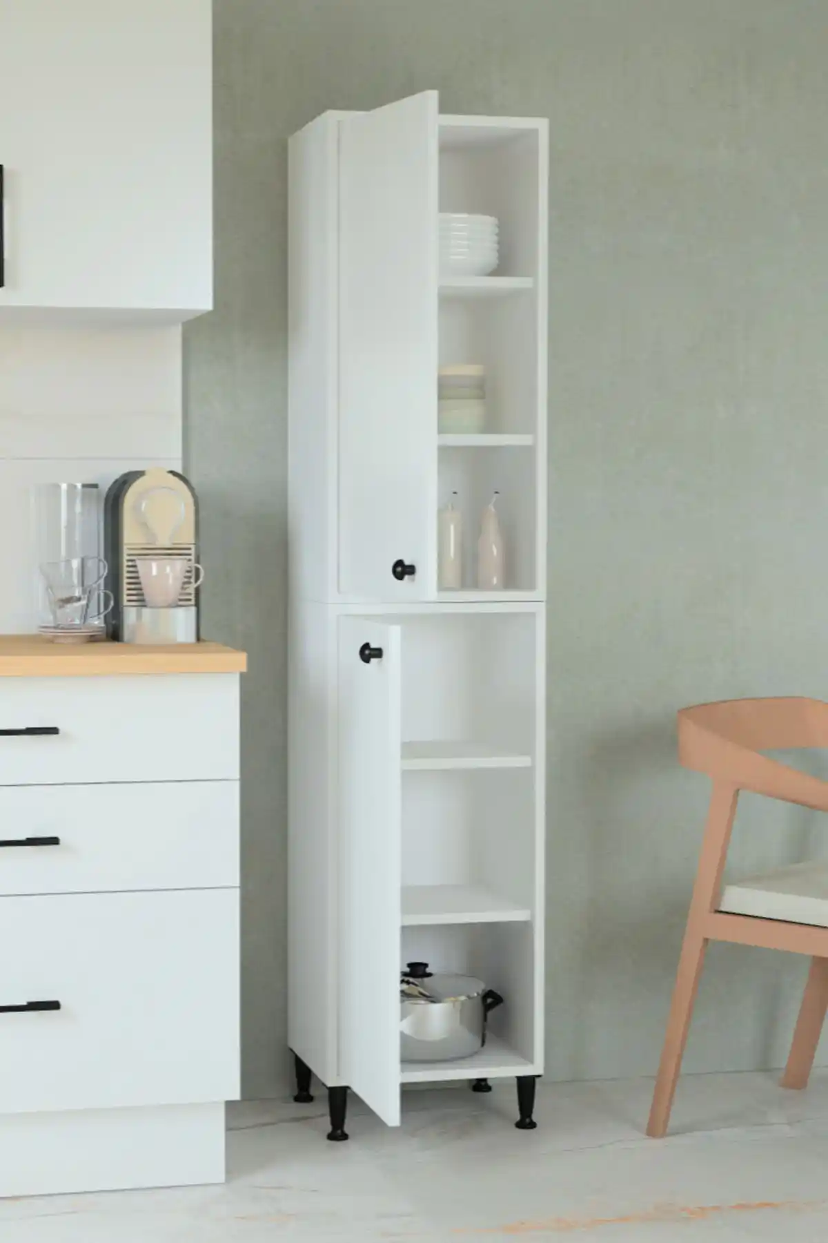 MOBİLİQUE Masal Banyo Dolabı: Modern ve Fonksiyonel Tasarım ile Küçük Banyolar İçin Ideal Çözüm