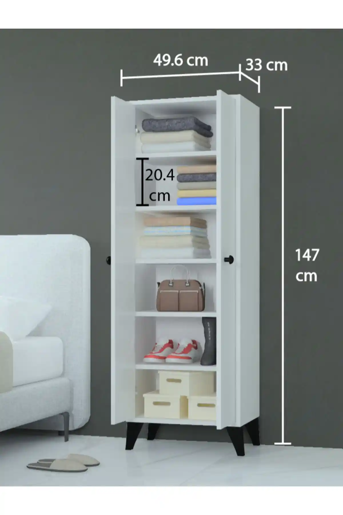 MOBİLİQUE Venedik 6 Raflı Banyo Dolabı Modern ve Şık Tasarım ile Fonksiyonellik Sunar