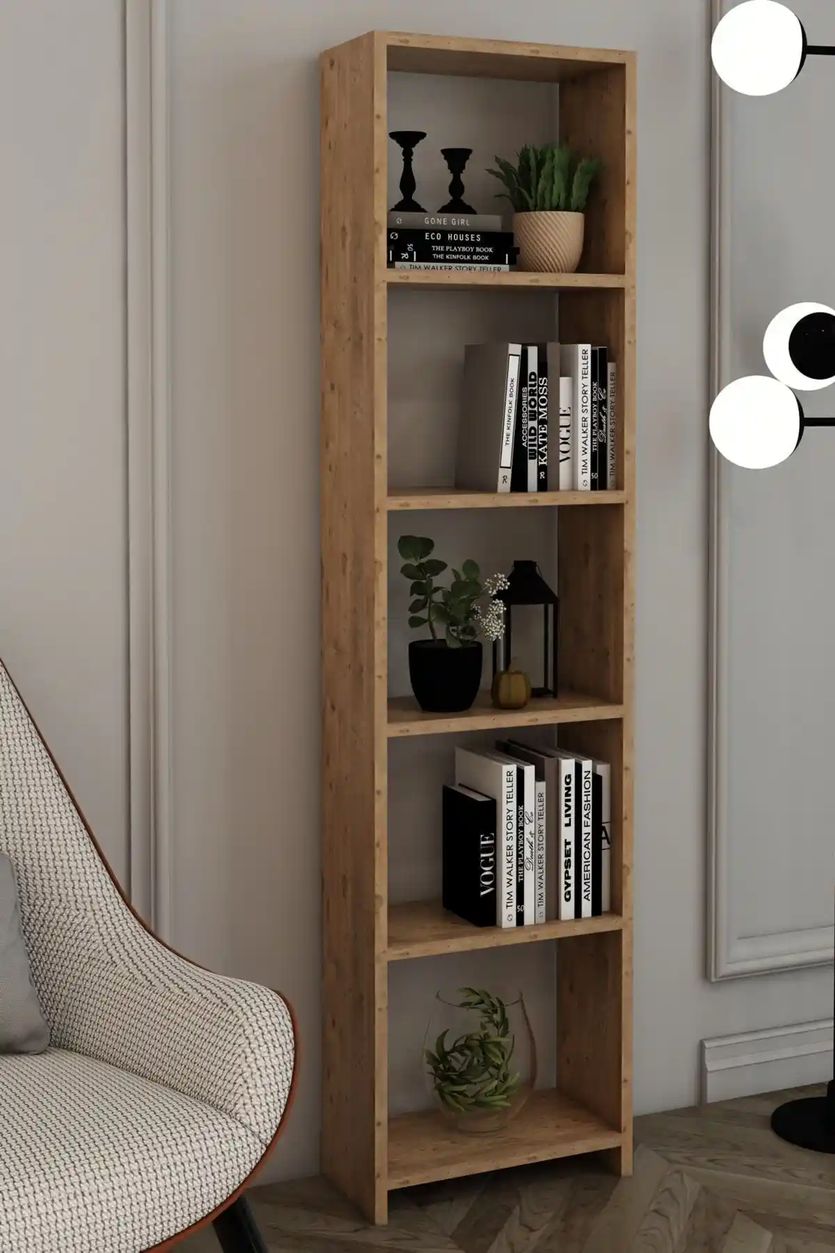 Modalanka 6 Raflı Dekoratif Kitaplık Modern ve Şık Tasarım Çözüm