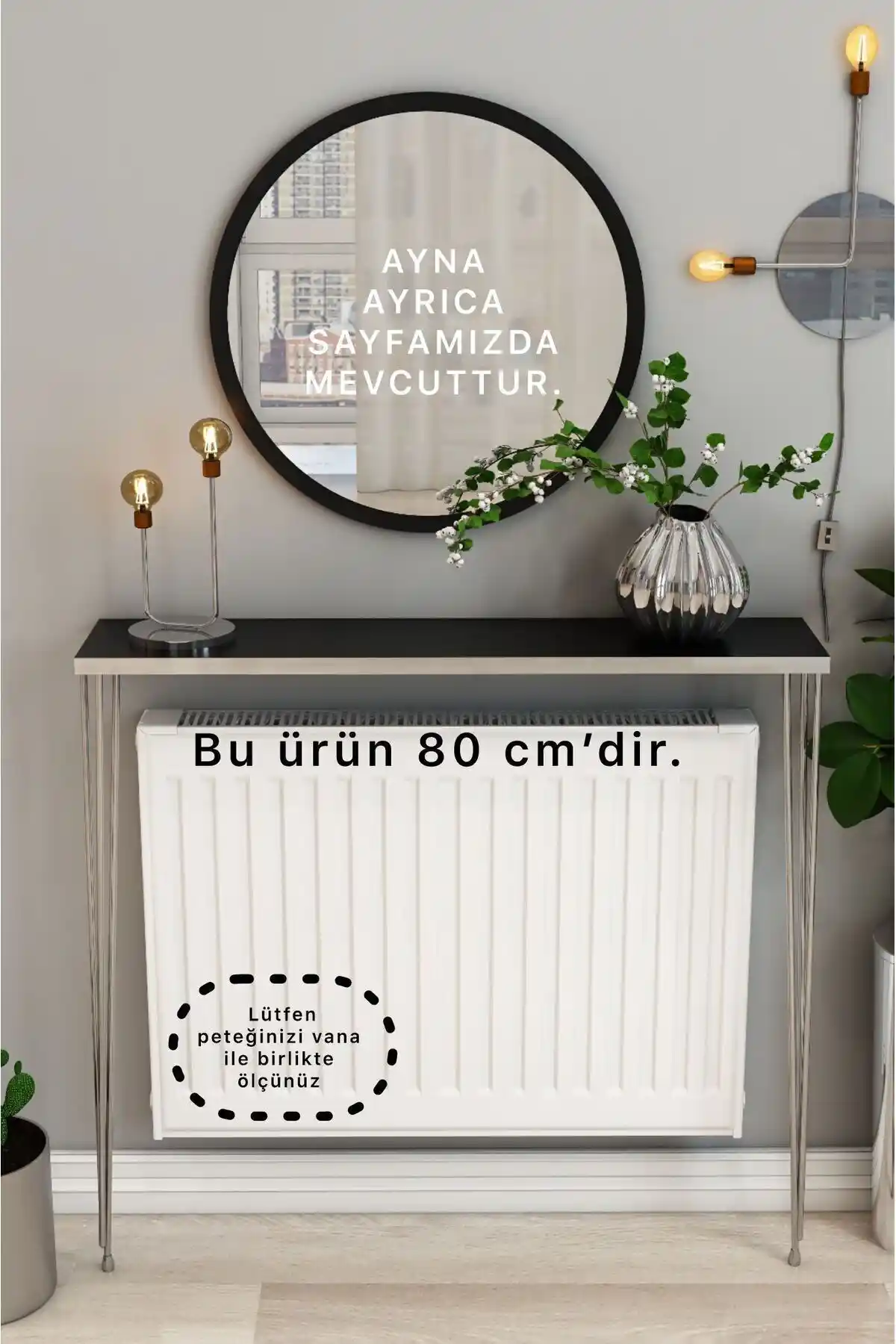 Modern ve Şık Siyah Gümüş Dresuar Giriş ve Oturma Alanları İçin Uygun